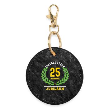 Installer Anniversary 25 Years 25th Anniversary - Round Keyring - black - Front