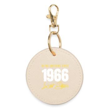 1966 Born 60th Birthday - Round Keyring - oyster - Front