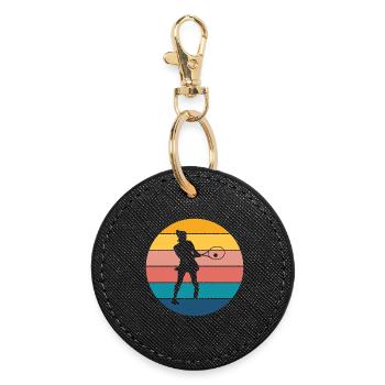 Tennis - Round Keyring - black - Front