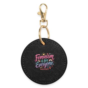 Le féminisme est pour tout le monde - T-shirt Féminisme - Porte-clés rond - noir - Devant