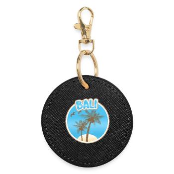 Cadeau pour Bali - Porte-clés rond - noir - Devant