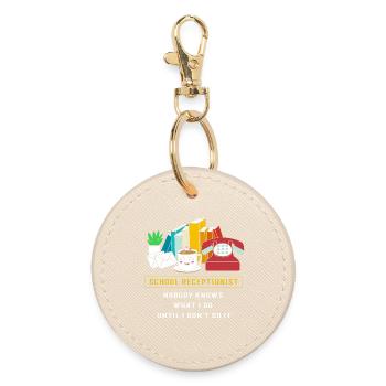École des réceptionnistes - Porte-clés rond - huître - Devant