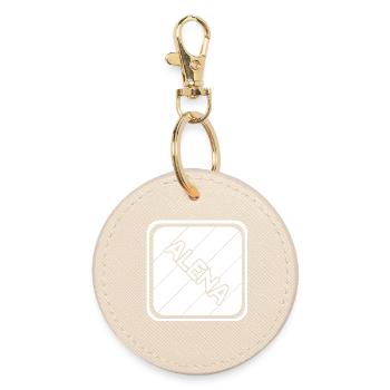 Alena - Round Keyring - oyster - Front