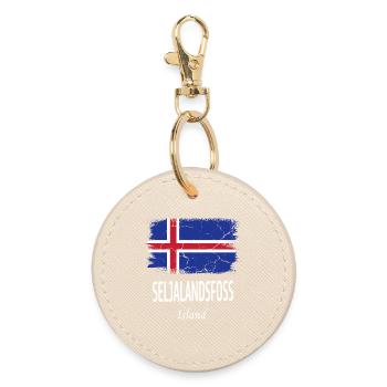 Seljalandsfoss - Porte-clés rond - huître - Devant