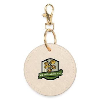 Hop Deficiency Unit Funny Beer Saying - Round Keyring - oyster - Front