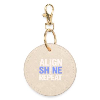 Chiropraktiker Aligned Shine Repeat Professional DC - Runder Schlüsselanhänger - Auster - Vorne