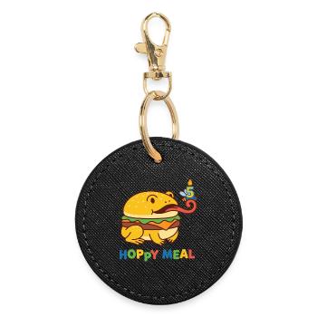 Grenouille du 5e anniversaire de Hoppy Meal - Porte-clés rond - noir - Devant