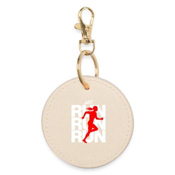 FEMME QUI FAIT DU JOGGING – REINE DE LA COURSE ! COURIR, COURIR - Porte-clés rond - huître - Devant