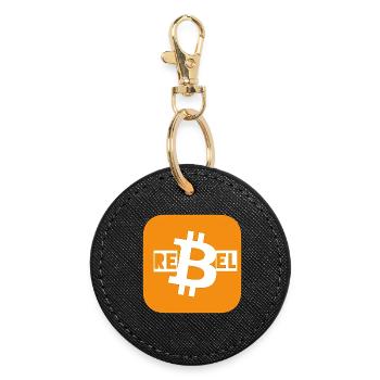 Bitcoin Rebel - Porte-clés rond - noir - Devant