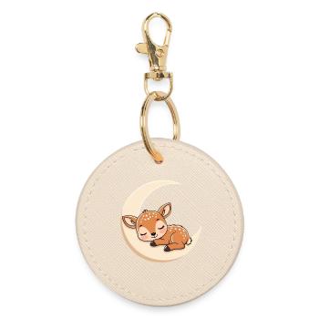 Repos Lune Fawn Dormant - Porte-clés rond - huître - Devant