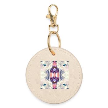 Kaléidoscope des loups arctiques - Porte-clés rond - huître - Devant