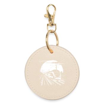 Railway Drawing - Round Keyring - oyster - Front