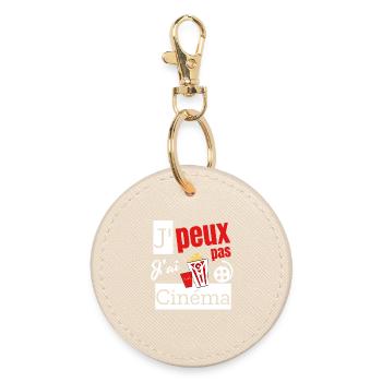Je peux pas j’ai cinéma - Porte-clés rond - huître - Devant