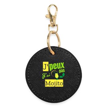 Je peux pas j’ai mojito - Porte-clés rond - noir - Devant