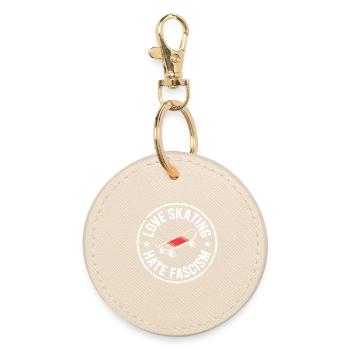 J’adore le patinage, je déteste le fascisme - Produits dérivés antifascistes - Porte-clés rond - huître - Devant