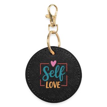 L’amour de soi - Porte-clés rond - noir - Devant