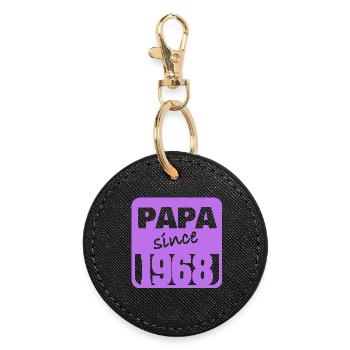 Papa 1968 - Porte-clés rond - noir - Devant