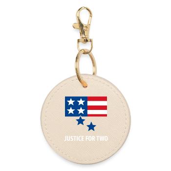 Justice For Two - Round Keyring - oyster - Front