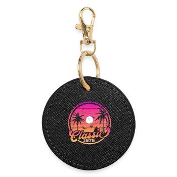 Vintage 1975 - Round Keyring - black - Front