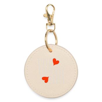 Love Yourself First Self-Love Self-Care - Round Keyring - oyster - Front