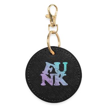 Musique funk - Porte-clés rond - noir - Devant