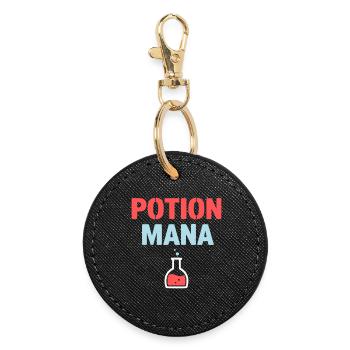 Jeux textuels de potions de mana - Porte-clés rond - noir - Devant
