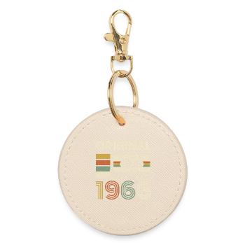 Anniversaire original vintage rétro vintage de 1966 - Porte-clés rond - huître - Devant