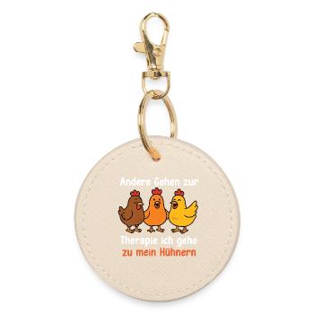 coq d’élevage de volaille drôle de poulet - Porte-clés rond - huître - Devant