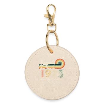 1973 The Legends Were Born in 1973 | vintage!! - Round Keyring - oyster - Front
