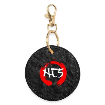 NC5 Nunchaku logo - Round Keyring - black - Front