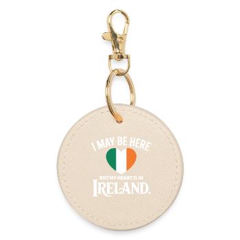 Conception du battement cardiaque irlandais - Porte-clés rond - huître - Devant