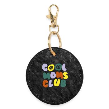 Club des mamans cool - Porte-clés rond - noir - Devant