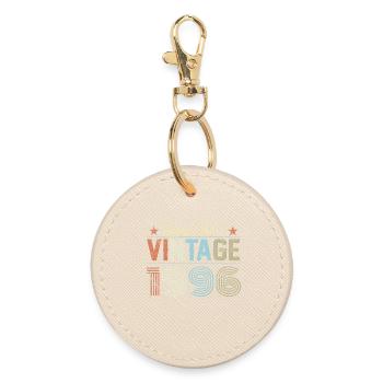 Vintage 1996 30th Birthday - Round Keyring - oyster - Front