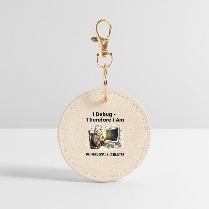 Ich debugge daher bin ich: Pro Bug Hunter – dunkler BG Runder Schlüsselanhänger