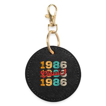 1986 Classic - Round Keyring - black - Front