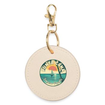 Explore Punta Cana in Dominican Republic - Round Keyring - oyster - Front