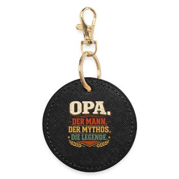 Cadeau de la légende du mythe de grand-père Man - Porte-clés rond - noir - Devant