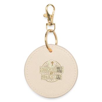 Naptime Is My Quiet Time Christian Mom Coffee - Round Keyring - oyster - Front