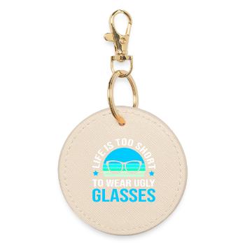 Optician Ophthalmologist Optics - Round Keyring - oyster - Front