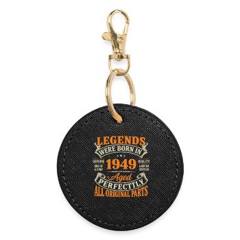 Legenden, geboren 1949 Perfect - Runder Schlüsselanhänger - Schwarz - Vorne