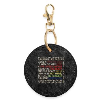 He is Risen - Round Keyring - black - Front