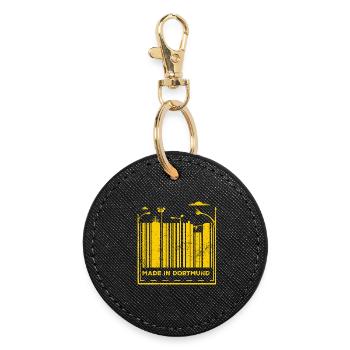 Made in Dortmund - Round Keyring - black - Front