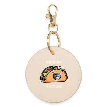 MMMM Tacos - Runder Schlüsselanhänger - Auster - Vorne
