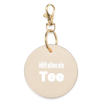 Tea - Round Keyring - oyster - Front