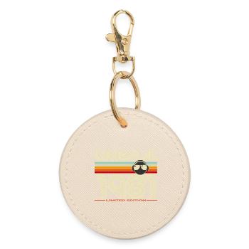 Originalausgabe 1981 Retro - Runder Schlüsselanhänger - Auster - Vorne