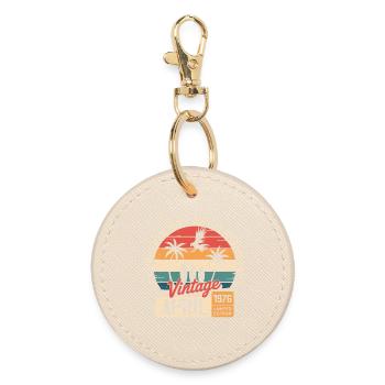 1976 April Birthday Legend April 1976 - Round Keyring - oyster - Front