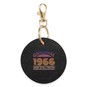 1966 60th Birthday - Round Keyring - black - Front