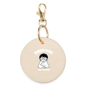 Burrito Cover Mode - Round Keyring - oyster - Front