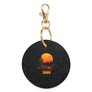 Vintage 1966 - Round Keyring - black - Front