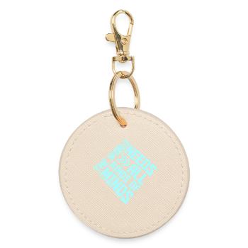 The World Needs All Kinds Of Minds Inspirational - Round Keyring - oyster - Front